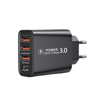 HKM-404243 3USB PD Travel Charger - American & European Standard Type-C Adapter for Mobile Devices