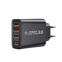 HKM-404243 3USB PD Travel Charger - American & European Standard Type-C Adapter for Mobile Devices