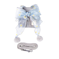 HKM-404243 Breathable Nylon Cat Chest Strap in Fairy Blue, Gray, and Pink