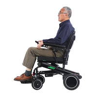HKM-404243 Lightweight Electric Wheelchair with Motorized Auto-Folding and Unfolding, Aluminum Alloy Frame, Removable Batteries