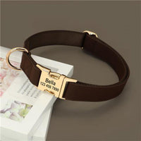 HKM-4043069 Corgi Method Adjustable Dog Collar in PU/Nylon with Alloy Fasteners