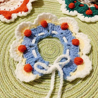HKM-4043197 Knitted Collar Scarf for Pets - Stylish and Cute Accessory in Various Colors