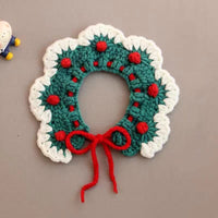HKM-4043197 Knitted Collar Scarf for Pets - Stylish and Cute Accessory in Various Colors