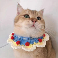 HKM-4043197 Knitted Collar Scarf for Pets - Stylish and Cute Accessory in Various Colors