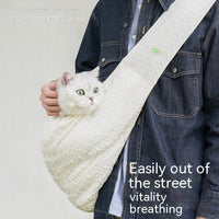 HKM-4043453 Portable Large-capacity Cat Backpack Carrier - 100% Polyester Fiber, 57 x 60 cm
