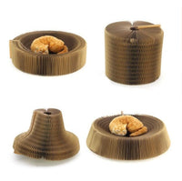 HKM-404371 Corrugated Paper Cat Scratch Board with Foldable Design and Integrated Cat Bowl 50cm