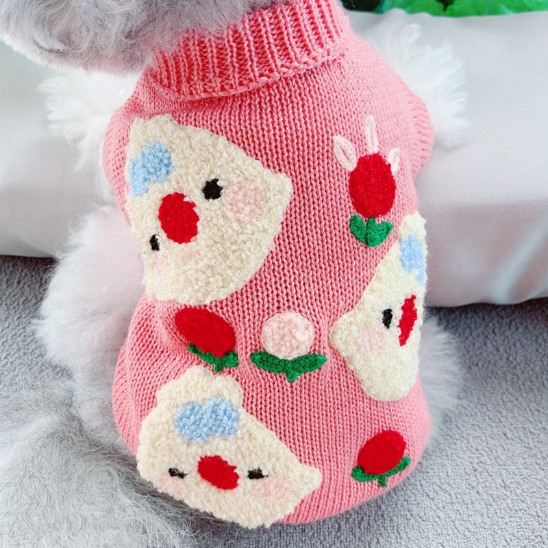 HKM-4044989 Cozy Short Pet Sweaters for Autumn and Winter - Unisex Dog Clothing in Fun Styles