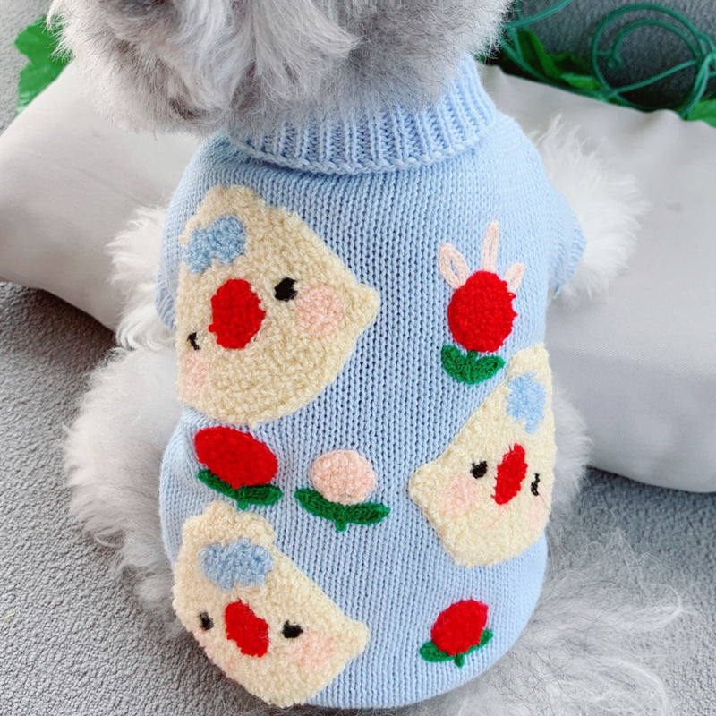 HKM-4044989 Cozy Short Pet Sweaters for Autumn and Winter - Unisex Dog Clothing in Fun Styles