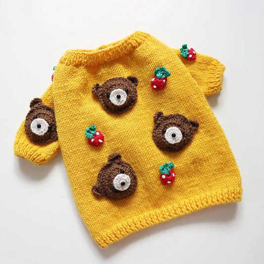 HKM-4044989 Cozy Short Pet Sweaters for Autumn and Winter - Unisex Dog Clothing in Fun Styles