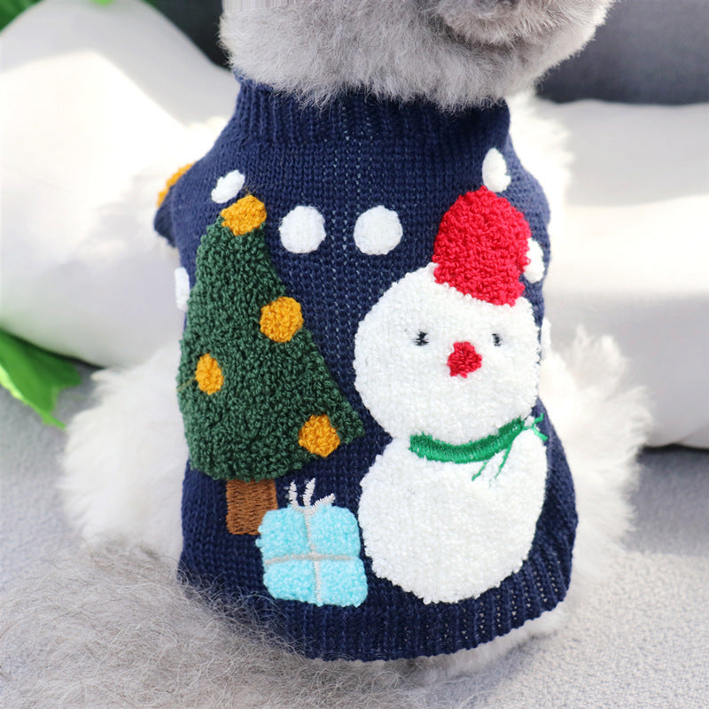 HKM-4044989 Cozy Short Pet Sweaters for Autumn and Winter - Unisex Dog Clothing in Fun Styles