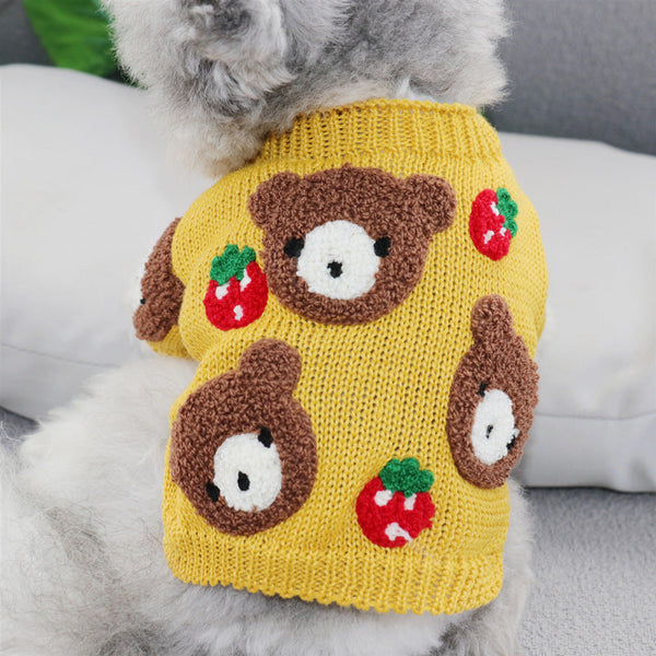 HKM-4044989 Cozy Short Pet Sweaters for Autumn and Winter - Unisex Dog Clothing in Fun Styles