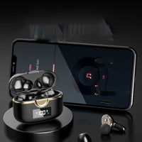 HKM-404563 Digital Display Wireless TWS Bluetooth Headset with Call Function and NFC | Stereo Earplug Design