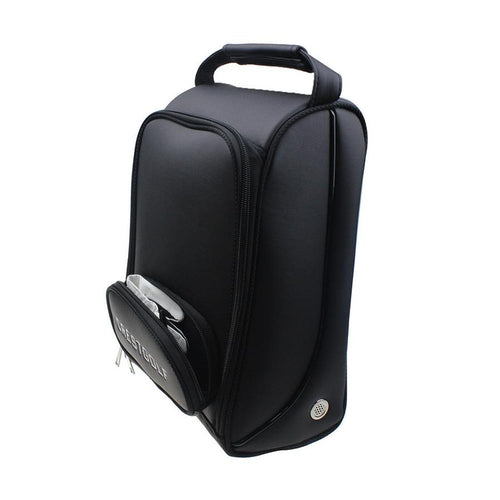 HKM-404563 Men's PU Golf Shoe Bag - Dust-Proof Zippered Organizer for Travel and Outdoor Use
