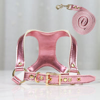 HKM-4046269 Leather Chest Strap and Leash for Dogs and Cats - Scalable Design in Multiple Colors