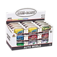 HKM-404627 1/64 Scale Metal Bus Toy - Diecast Friction Vehicle Model for Kids Ages 3 and Up