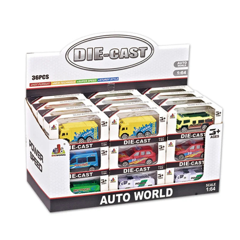 HKM-404627 1/64 Scale Metal Bus Toy - Diecast Friction Vehicle Model for Kids Ages 3 and Up