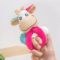 HKM-4046653 Plush Cartoon Puzzle Pet Toys: Rabbit, Bear, and Cow Soft Dolls