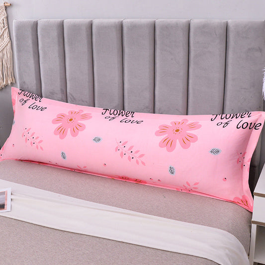 HKM-404691 Long Double Pillow Case Set in Monochrome Warm Colors for Couples - Polyester, Multiple Sizes Available