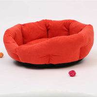 HKM-4047037 Cozy Pet Nest for Dogs in Red, Blue, Khaki – Soft Cloth, 50x15cm