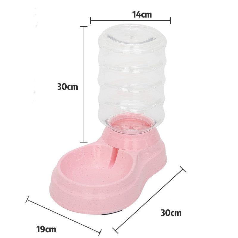 HKM-4047165 Automatic Pet Water Dispenser with 1.8L Capacity for Dogs and Cats - Double Layer Feeding Bowl in Pink and Blue
