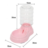 HKM-4047165 Automatic Pet Water Dispenser with 1.8L Capacity for Dogs and Cats - Double Layer Feeding Bowl in Pink and Blue