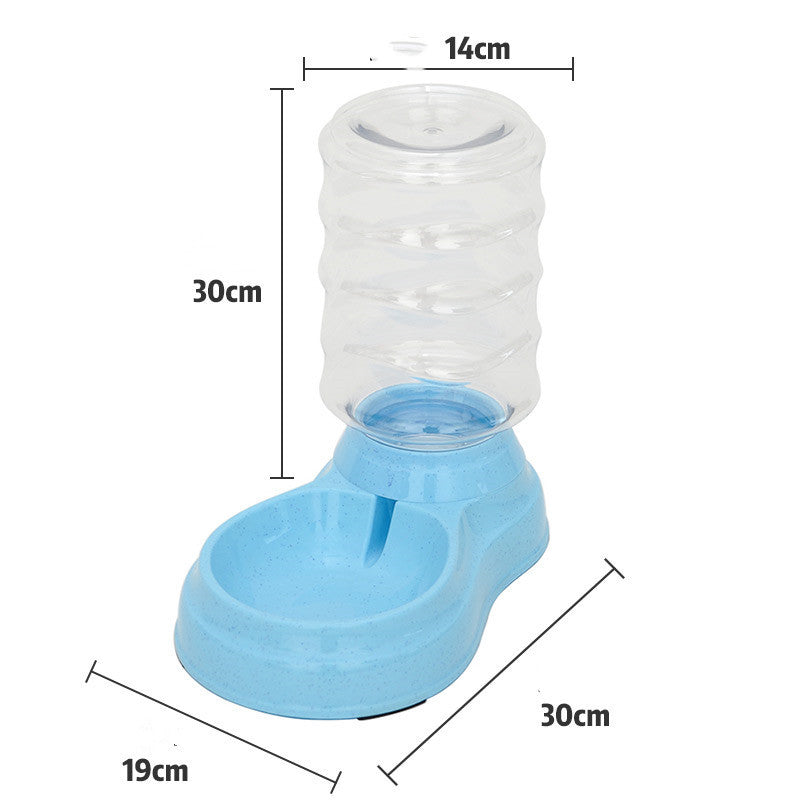 HKM-4047165 Automatic Pet Water Dispenser with 1.8L Capacity for Dogs and Cats - Double Layer Feeding Bowl in Pink and Blue