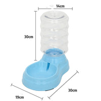HKM-4047165 Automatic Pet Water Dispenser with 1.8L Capacity for Dogs and Cats - Double Layer Feeding Bowl in Pink and Blue