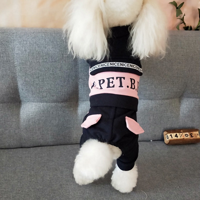 HKM-4047549 Casual Cotton One-Piece Clothing for Pets with Four Legs