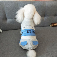 HKM-4047549 Casual Cotton One-Piece Clothing for Pets with Four Legs