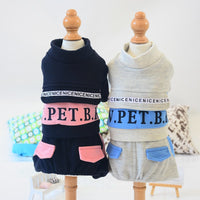 HKM-4047549 Casual Cotton One-Piece Clothing for Pets with Four Legs