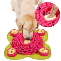 HKM-4047805 Dolemi Dog Sniffing Mat Toy for Training - Soft Polar Fleece, Grass Green, 48x48CM, 340g