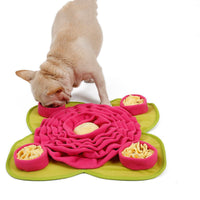 HKM-4047805 Dolemi Dog Sniffing Mat Toy for Training - Soft Polar Fleece, Grass Green, 48x48CM, 340g