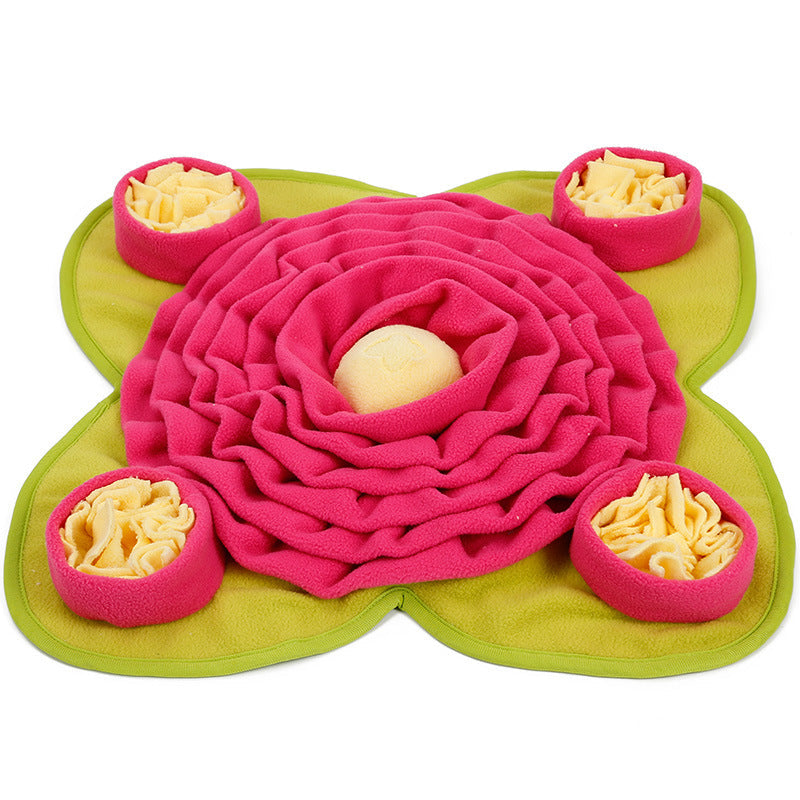 HKM-4047805 Dolemi Dog Sniffing Mat Toy for Training - Soft Polar Fleece, Grass Green, 48x48CM, 340g