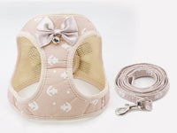 HKM-4048445 Cat Harness and Leash Set with Comfortable Chest Strap and Grid Patterns