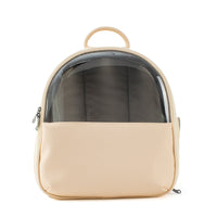 HKM-4049213 Transparent Cat and Dog Backpack in Beige and Blue, Fine Grain Leather, Various Sizes