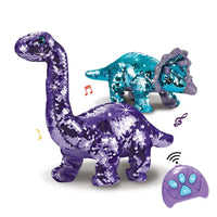 HKM-404947 Remote Control Plush Dinosaur Toy with Music, Light, and Movement for Kids Ages 2-13