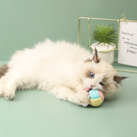 HKM-4050237 Handmade Cat Hair Ball Plush Toy for Interactive Play and Teeth Grinding, 5cm Size