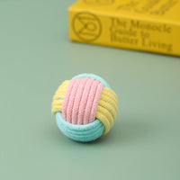 HKM-4050237 Handmade Cat Hair Ball Plush Toy for Interactive Play and Teeth Grinding, 5cm Size