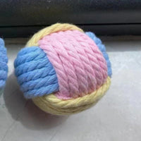 HKM-4050237 Handmade Cat Hair Ball Plush Toy for Interactive Play and Teeth Grinding, 5cm Size