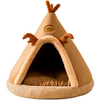 HKM-4051005 Cozy Dog and Cat Tent Bed in Various Colors with Thick Blanket Option