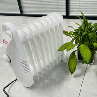 HKM-405139 Portable Electric Oil-Filled Radiator Heater with Adjustable Thermostat and Safety Features for Home Use