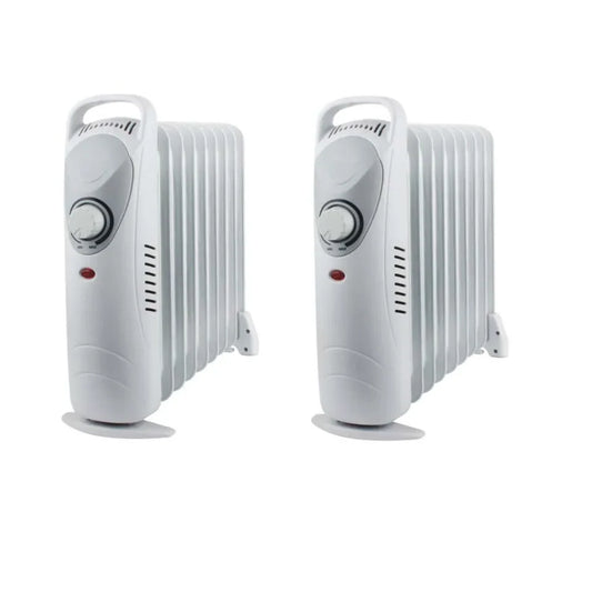 HKM-405139 Portable Electric Oil-Filled Radiator Heater with Adjustable Thermostat and Safety Features for Home Use
