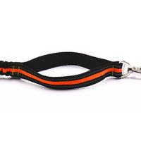 HKM-4052541 Reflective Orange Nylon Pet Traction Set with Adjustable Rope Length 125-210cm and Waist 78-110cm