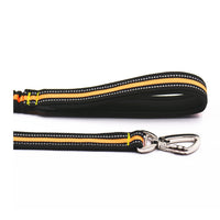 HKM-4052541 Reflective Orange Nylon Pet Traction Set with Adjustable Rope Length 125-210cm and Waist 78-110cm