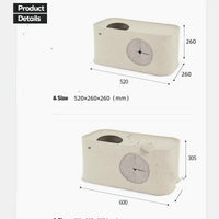HKM-4052797 Foldable Cat Nest in Khaki and Gray - Cozy Felt Pet Bed for Cats (52x26x26cm, 60x30.5x30.5cm)