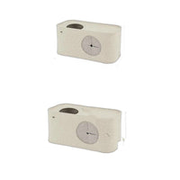 HKM-4052797 Foldable Cat Nest in Khaki and Gray - Cozy Felt Pet Bed for Cats (52x26x26cm, 60x30.5x30.5cm)