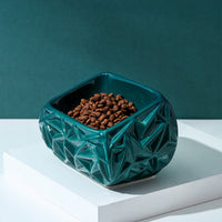HKM-4052925 Ceramic Tall Cat Bowl - 300ml Capacity for Cats and Small Pets, Perfect Gift for Couples and Friends