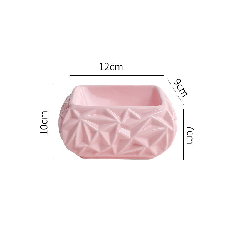 HKM-4052925 Ceramic Tall Cat Bowl - 300ml Capacity for Cats and Small Pets, Perfect Gift for Couples and Friends