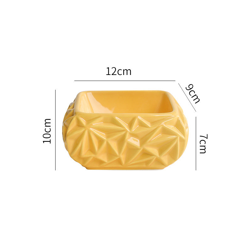 HKM-4052925 Ceramic Tall Cat Bowl - 300ml Capacity for Cats and Small Pets, Perfect Gift for Couples and Friends