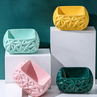 HKM-4052925 Ceramic Tall Cat Bowl - 300ml Capacity for Cats and Small Pets, Perfect Gift for Couples and Friends